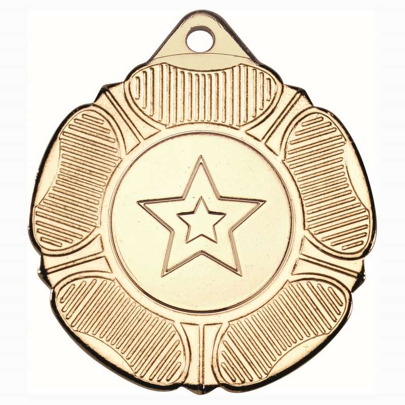 TUDOR ROSE MEDAL (1in CENTRE) BRONZE – 2in