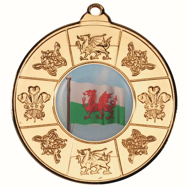 WALES MEDAL (1in CENTRE) BRONZE – 2in