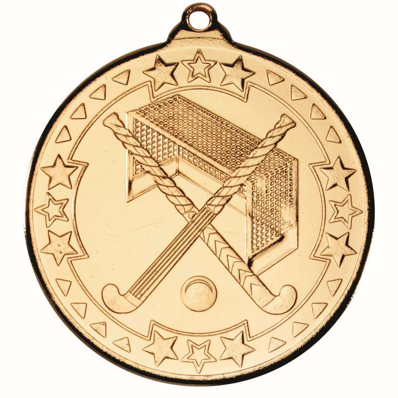 HOCKEY TRI STAR MEDAL BRONZE – 2in