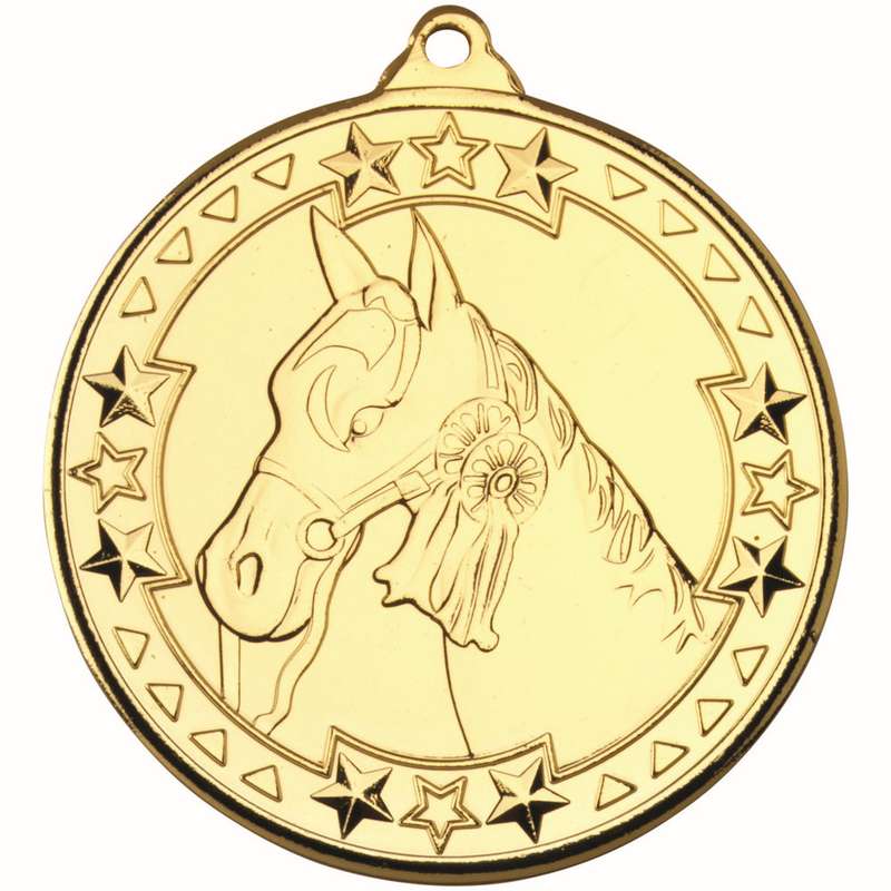 HORSE TRI STAR MEDAL BRONZE – 2in