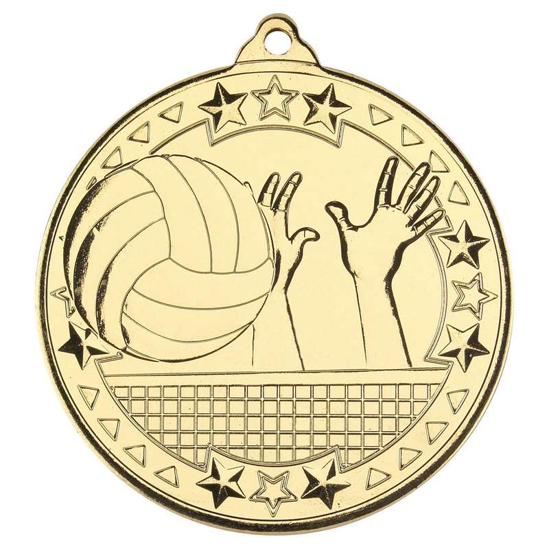 VOLLEYBALL TRI STAR MEDAL BRONZE – 2in
