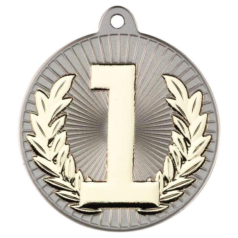 TWO COLOUR MEDAL 3RD MATT SILVER/BRONZE – 2in
