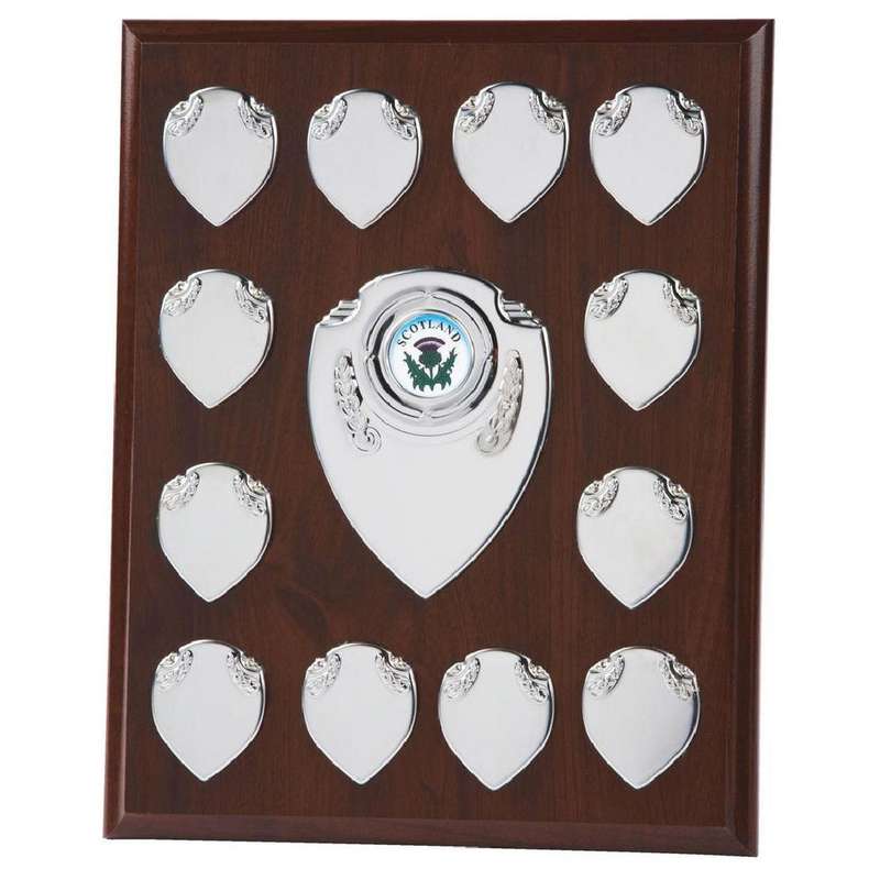 Rectangular Annual Presentation Shield – Dark Wood