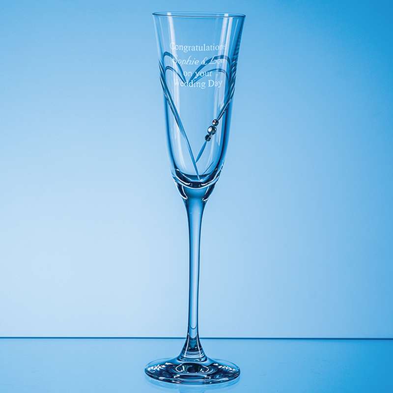 160ml ‘Beloved Heart’ Diamante Champagne Flute