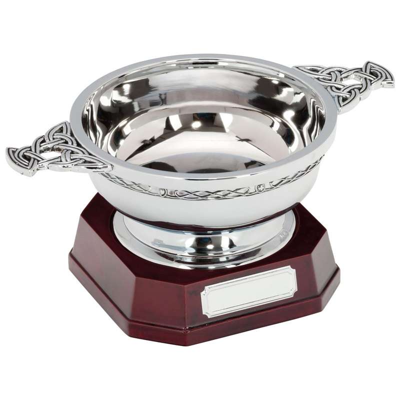 The Highland Quaich In Steel On Base