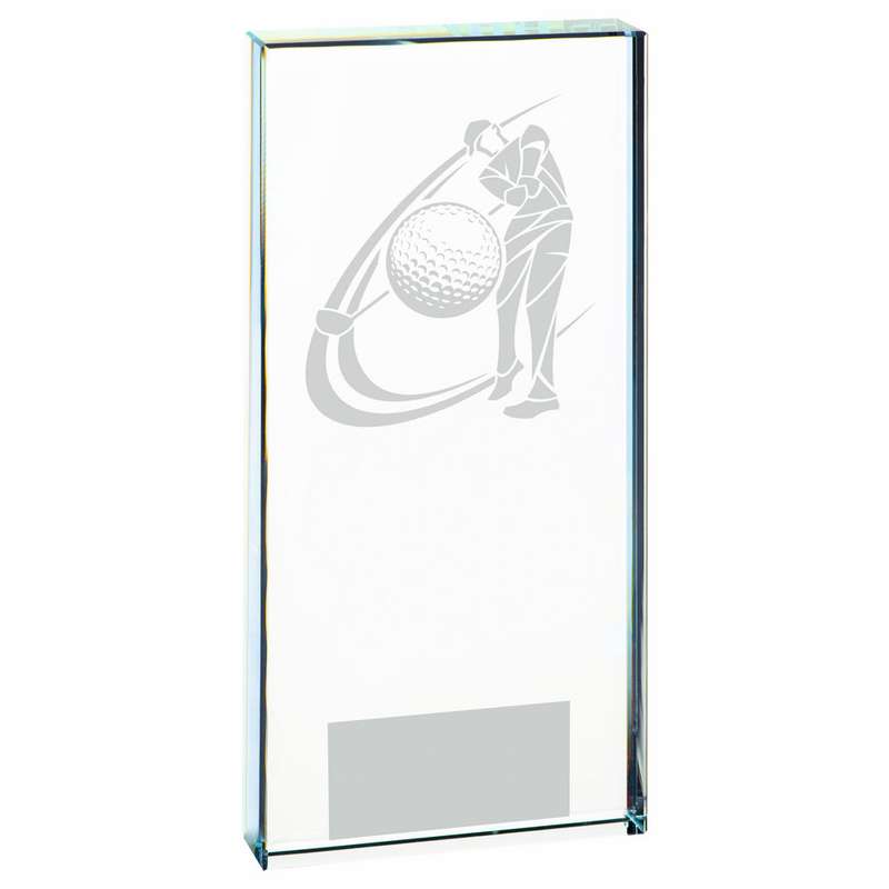 Clear Glass Golf Award – Male – Clear