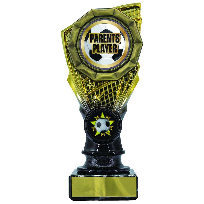 Shard Holder Trophy with Parents Player Trim 150mm – Gold/Black