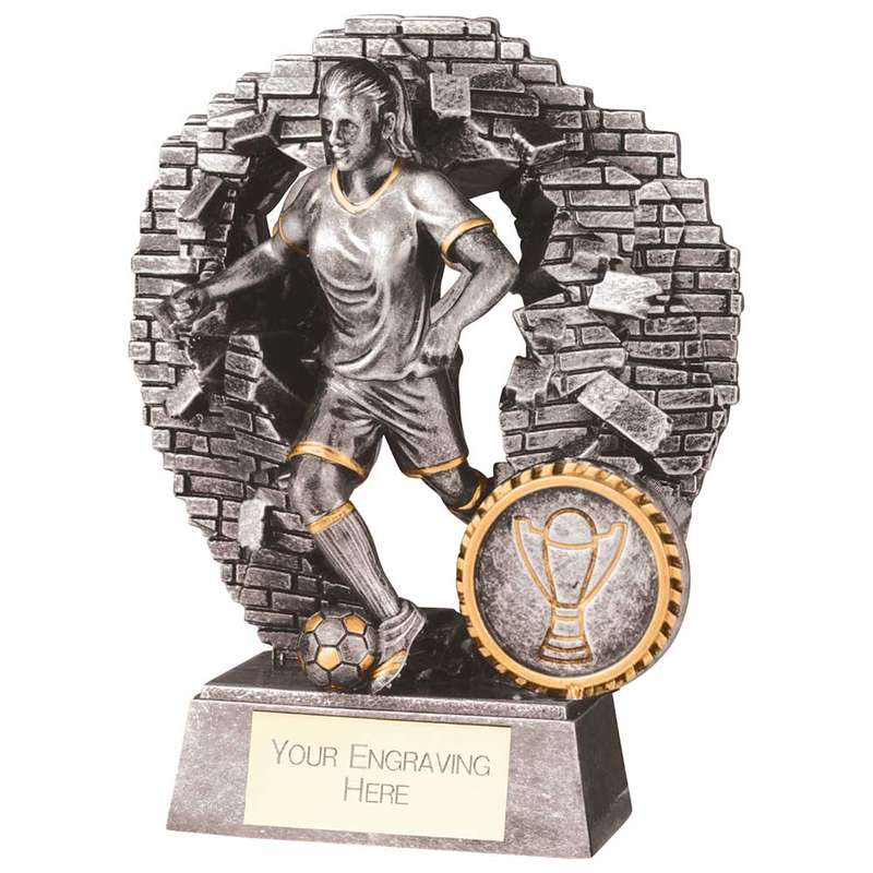 Blast Out Female Football Resin Award