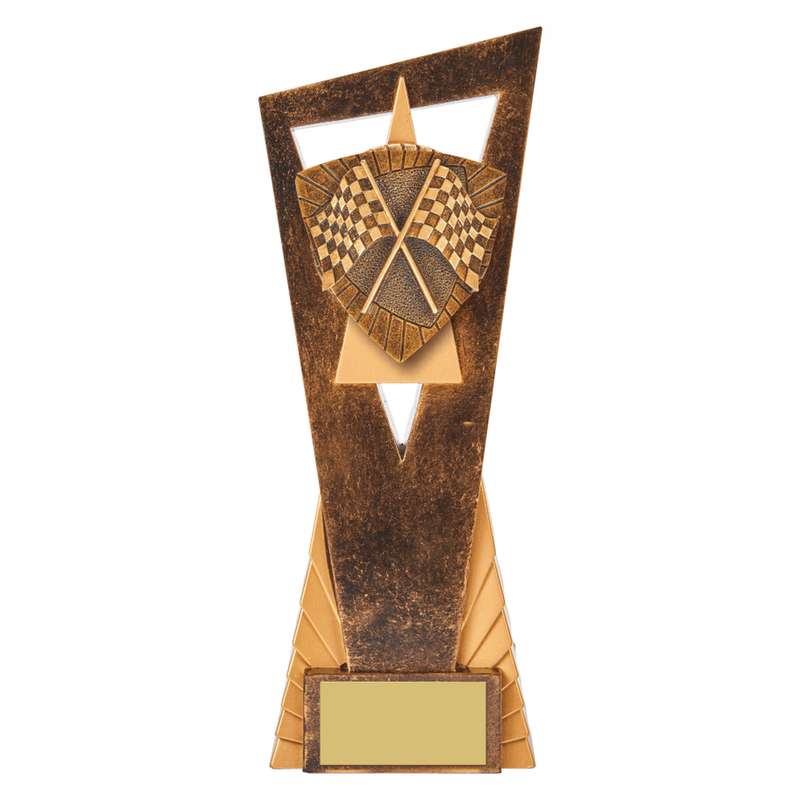 Antique Gold Edge Motor Sports Flag Award 230mm – Ant Gold