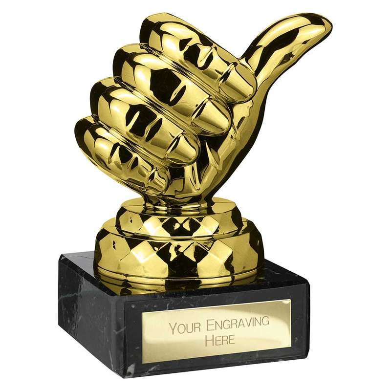 Thumbs Up Trophy Gold